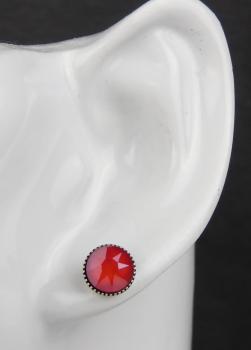 Red Crystal Royal - Black Jack Ohrstecker LE
